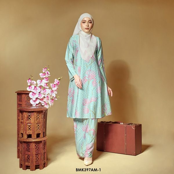 Ameera Kurung in Ice Mint (BMK397AM-1)