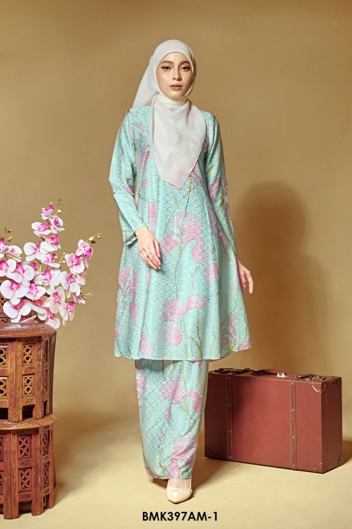 Ameera Kurung in Ice Mint (BMK397AM-1)