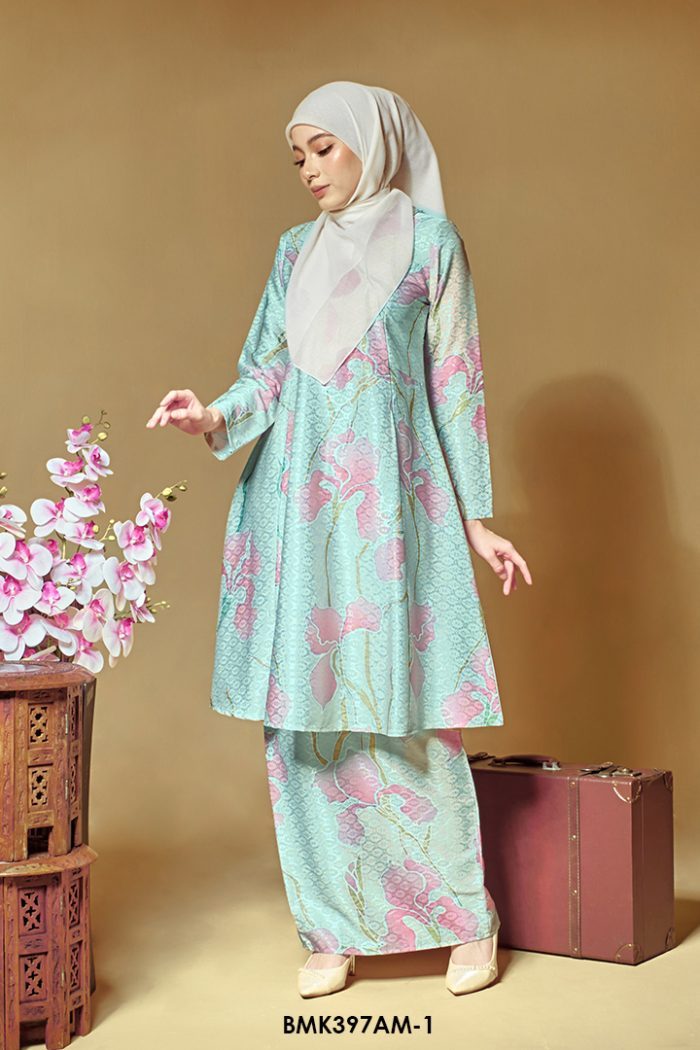 Ameera Kurung in Ice Mint (BMK397AM-1)