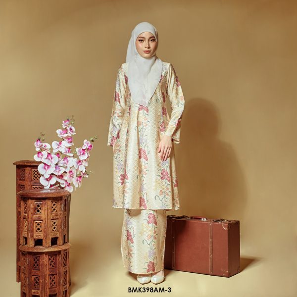 Ameera Kurung in Cream (BMK398AM-3)