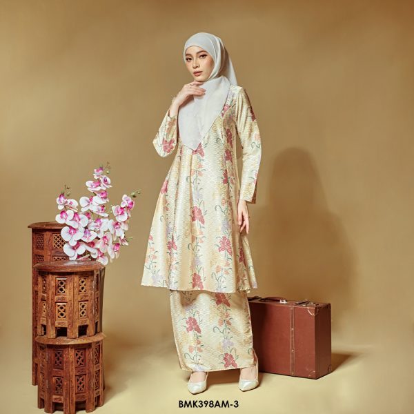 Ameera Kurung in Cream (BMK398AM-3) - Image 2