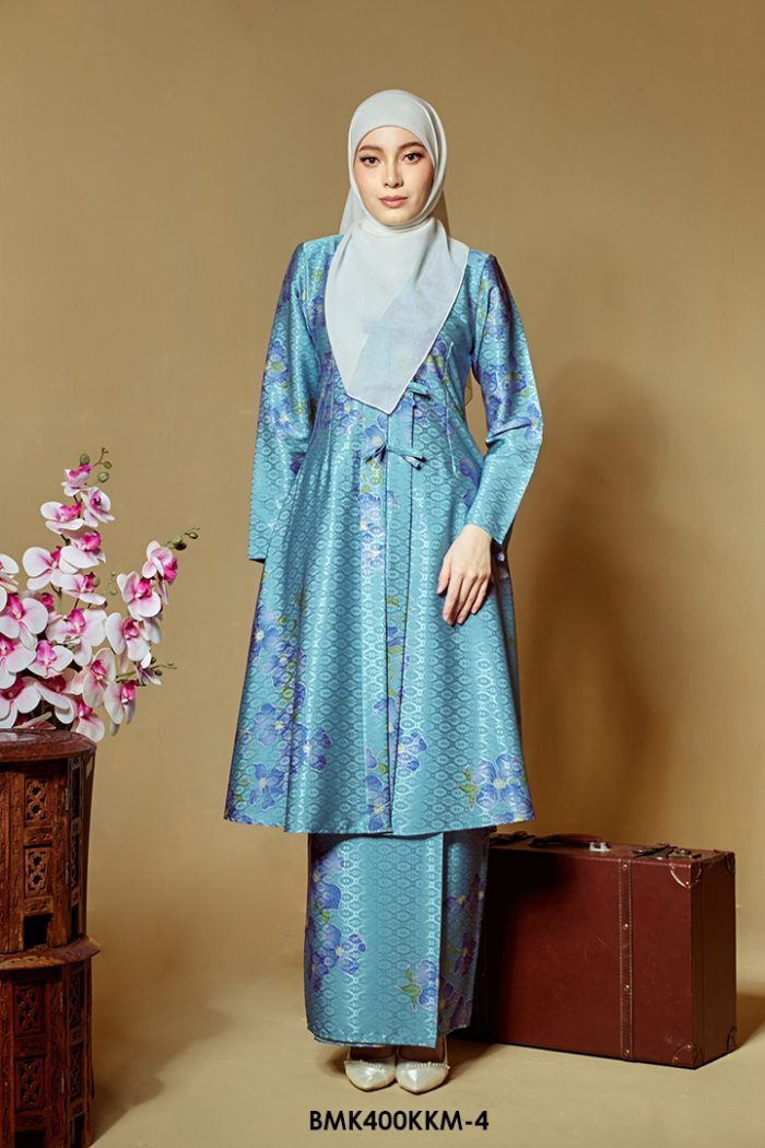 Kebarung Batiq Mia 3.0 Ribbon in Aqua Blue (BMK400KKM-4)