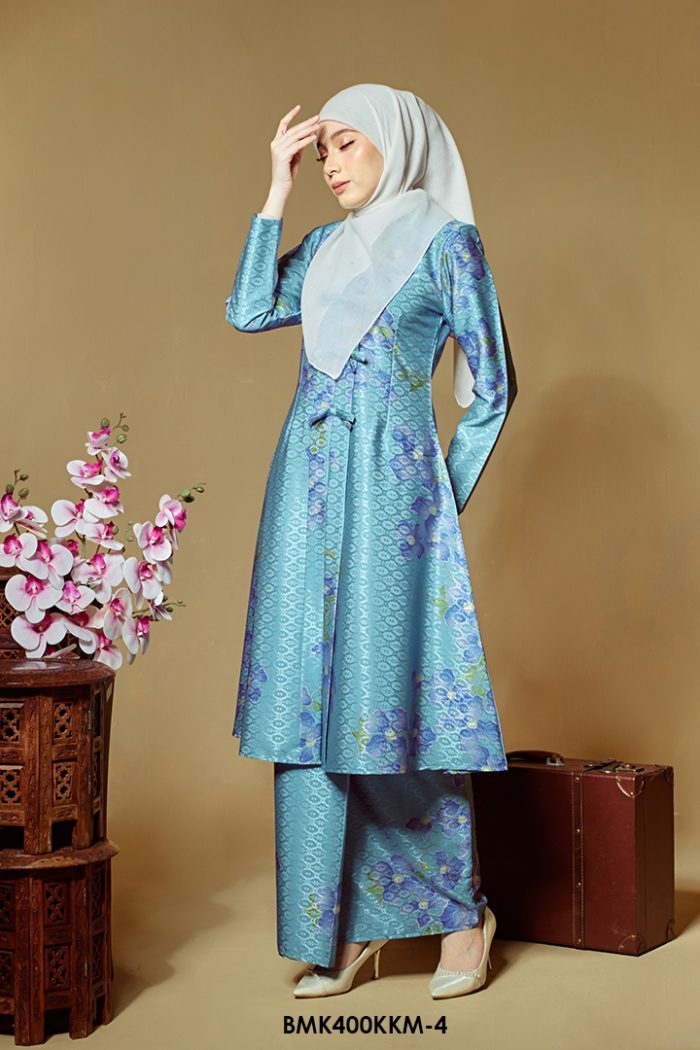 Kebarung Batiq Mia 3.0 Ribbon in Aqua Blue (BMK400KKM-4)