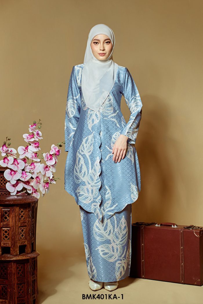 Kebaya Anggun 2.0 in Dusty Blue (BMK401KA-1)
