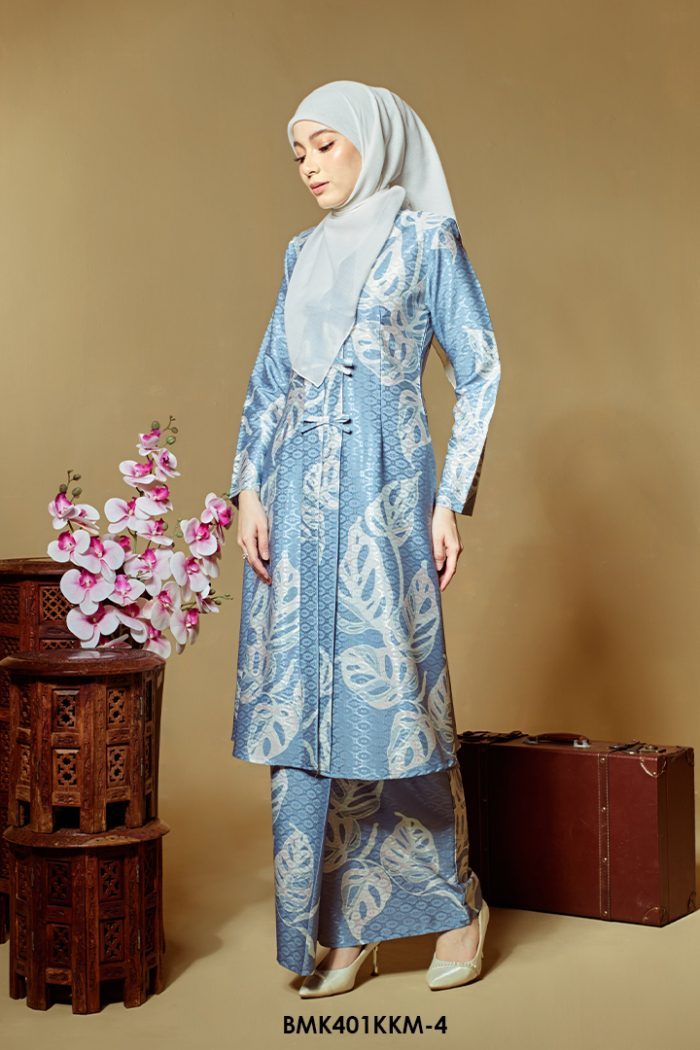 Kebarung Batiq Mia 3.0 Ribbon in Dusty Blue (BMK401KKM-4)