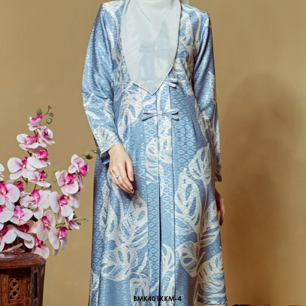 Kebarung Batiq Mia 3.0 Ribbon in Dusty Blue (BMK401KKM-4) - Image 3