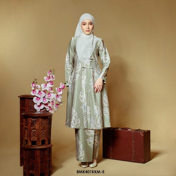 Kebarung Batiq Mia 3.0 Ribbon in Sage Green (BMK401KKM-5)