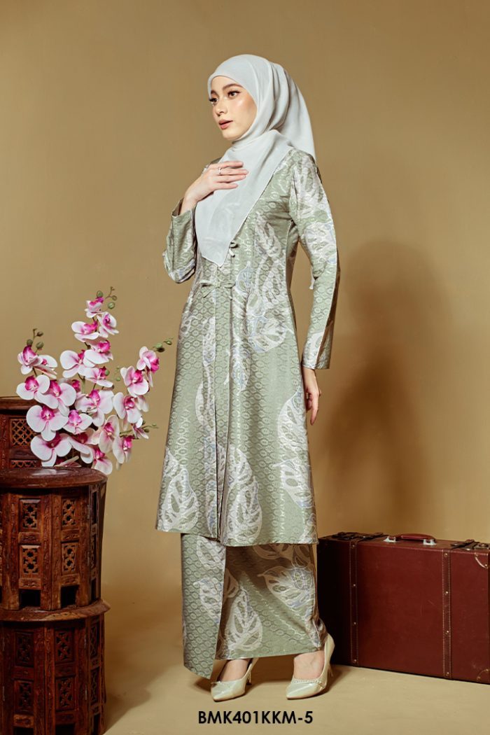 Kebarung Batiq Mia 3.0 Ribbon in Sage Green (BMK401KKM-5)