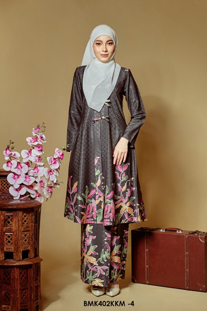 Kebarung Batiq Mia 3.0 Ribbon in Charcoal (BMK402KKM-4)