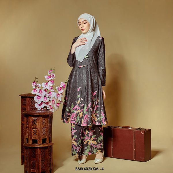 Kebarung Batiq Mia 3.0 Ribbon in Charcoal (BMK402KKM-4) - Image 2