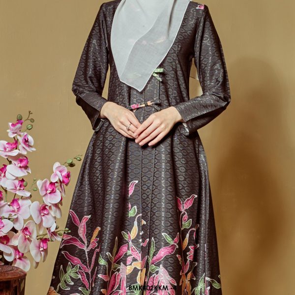 Kebarung Batiq Mia 3.0 Ribbon in Charcoal (BMK402KKM-4) - Image 3