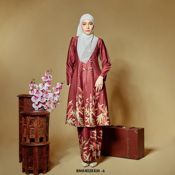 Kebarung Batiq Mia 3.0 Ribbon in Maroon (BMK402KKM-6)