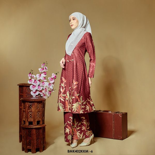Kebarung Batiq Mia 3.0 Ribbon in Maroon (BMK402KKM-6) - Image 2