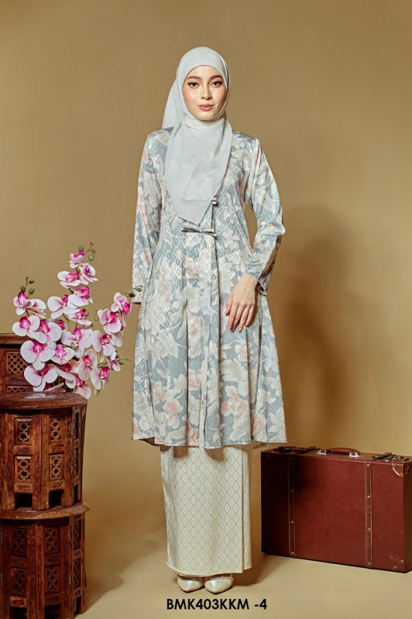 Kebarung Batiq Mia 3.0 Ribbon in Blue Grey (BMK403KKM-4)