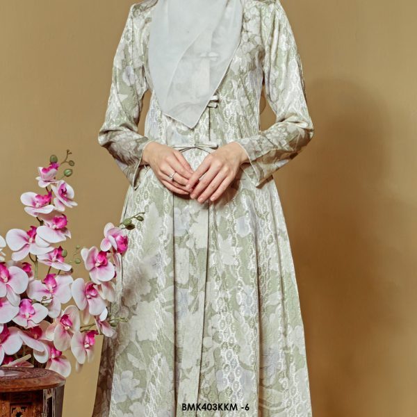 Kebarung Batiq Mia 3.0 Ribbon in Light Sage Green (BMK403KKM-6) - Image 3