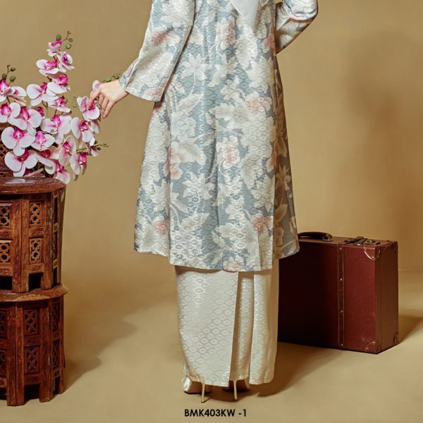 Kebaya Wilda Batiq Mia in Blue Grey (BMK403KW-1) - Image 4