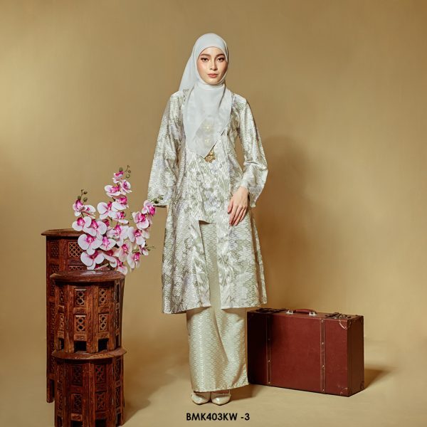 Kebaya Wilda Batiq Mia in Light Sage Green (BMK403KW-3)