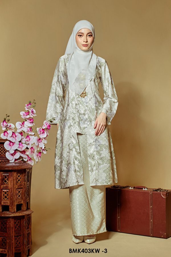 Kebaya Wilda Batiq Mia in Light Sage Green (BMK403KW-3)