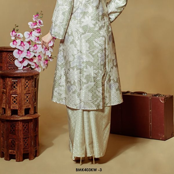 Kebaya Wilda Batiq Mia in Light Sage Green (BMK403KW-3) - Image 4