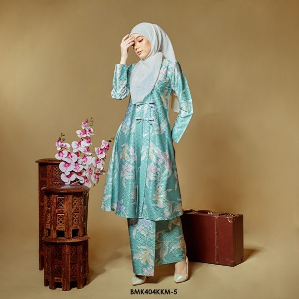 Kebarung Batiq Mia 3.0 Ribbon in Green Turqoise (BMK404KKM-5) - Image 2
