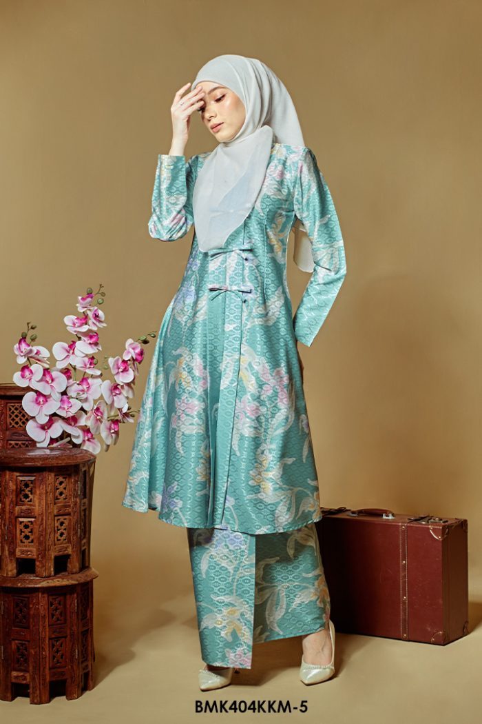 Kebarung Batiq Mia 3.0 Ribbon in Green Turqoise (BMK404KKM-5)