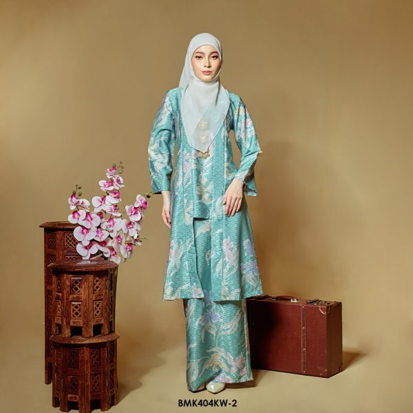 Kebaya Wilda Batiq Mia in Green Turqoise (BMK404KW-2)