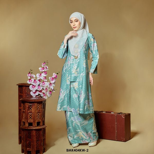 Kebaya Wilda Batiq Mia in Green Turqoise (BMK404KW-2) - Image 2