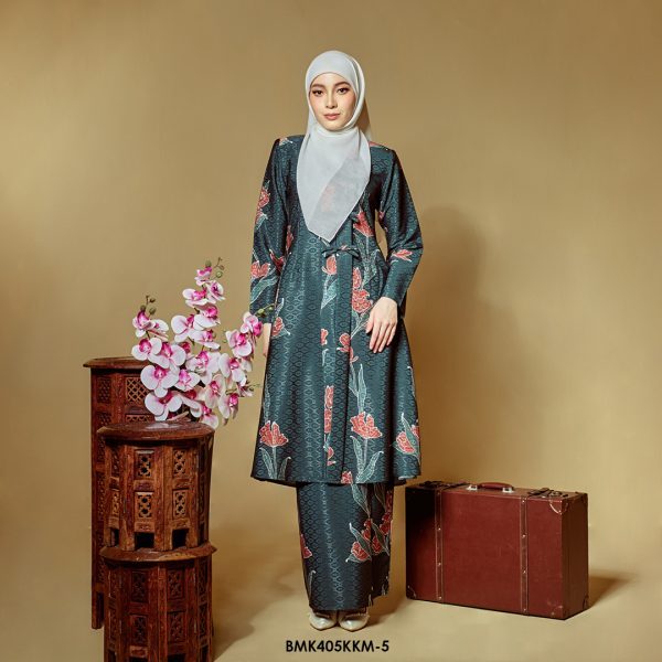 Kebarung Batiq Mia 3.0 Ribbon in Dark Emerald (BMK405KKM-5)
