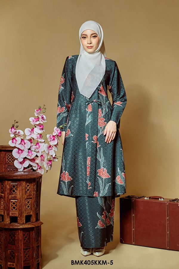 Kebarung Batiq Mia 3.0 Ribbon in Dark Emerald (BMK405KKM-5)