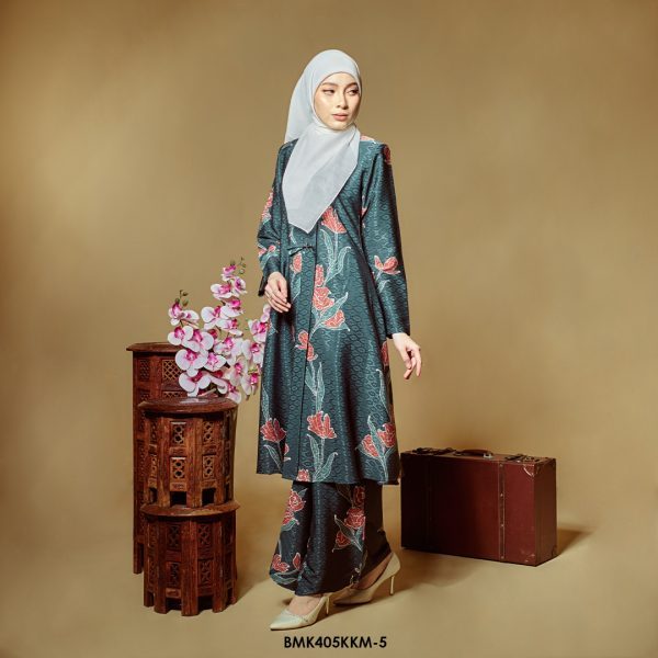 Kebarung Batiq Mia 3.0 Ribbon in Dark Emerald (BMK405KKM-5) - Image 2