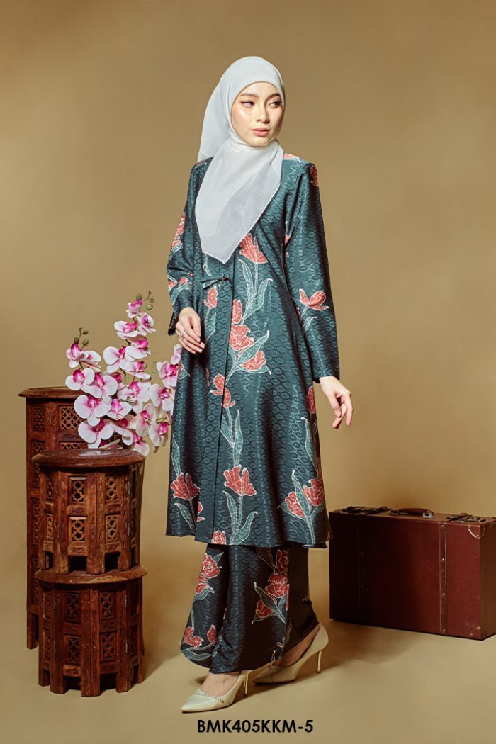 Kebarung Batiq Mia 3.0 Ribbon in Dark Emerald (BMK405KKM-5)