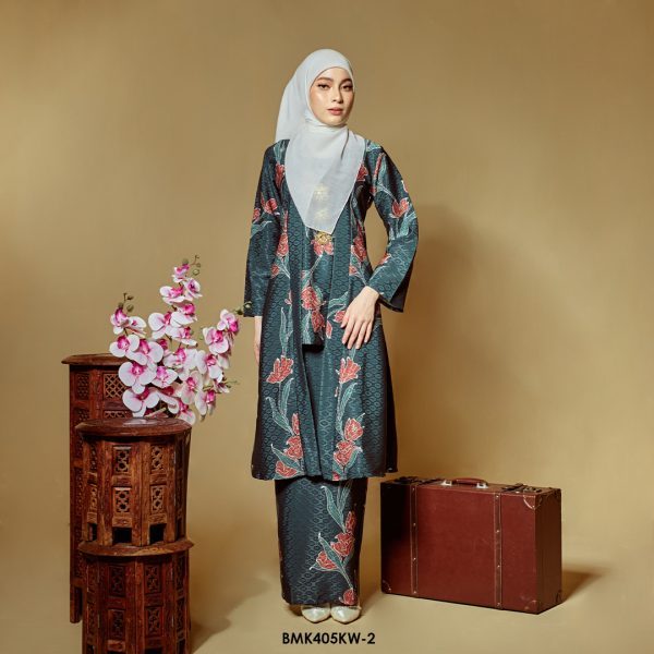 Kebaya Wilda Batiq Mia in Dark Emerald (BMK405KW-2)