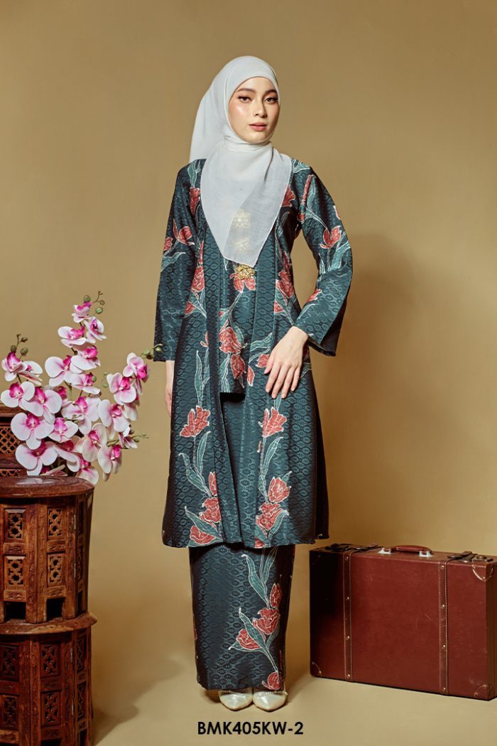 Kebaya Wilda Batiq Mia in Dark Emerald (BMK405KW-2)