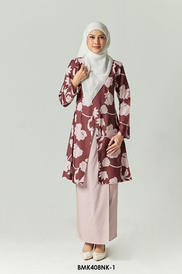 Nerissa Kurung in Dark Maroon (BMK408NK-1)