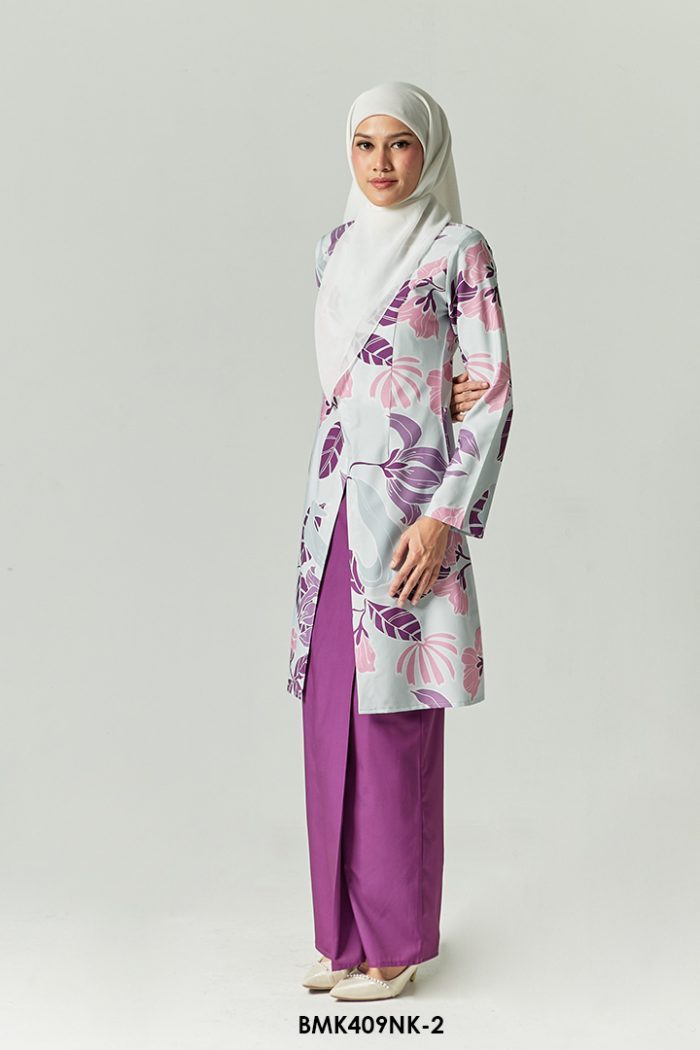 Nerissa Kurung in Dark Purple (BMK409NK-2)