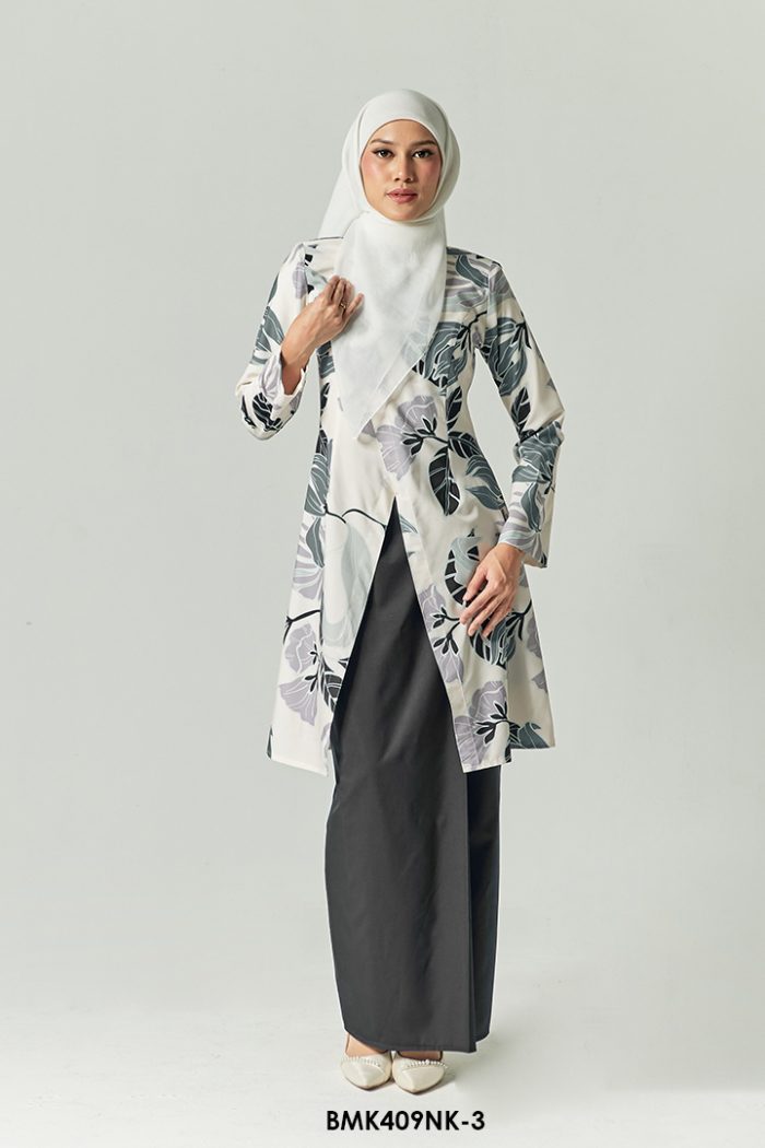 Nerissa Kurung in Dark Grey (BMK409NK-3)