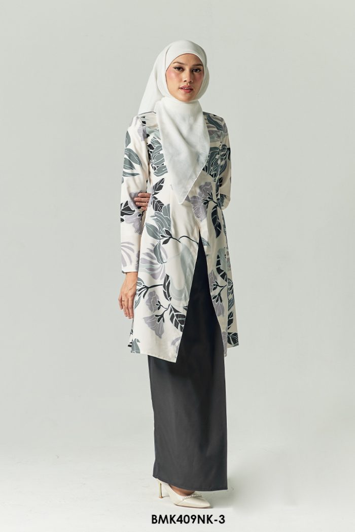 Nerissa Kurung in Dark Grey (BMK409NK-3)