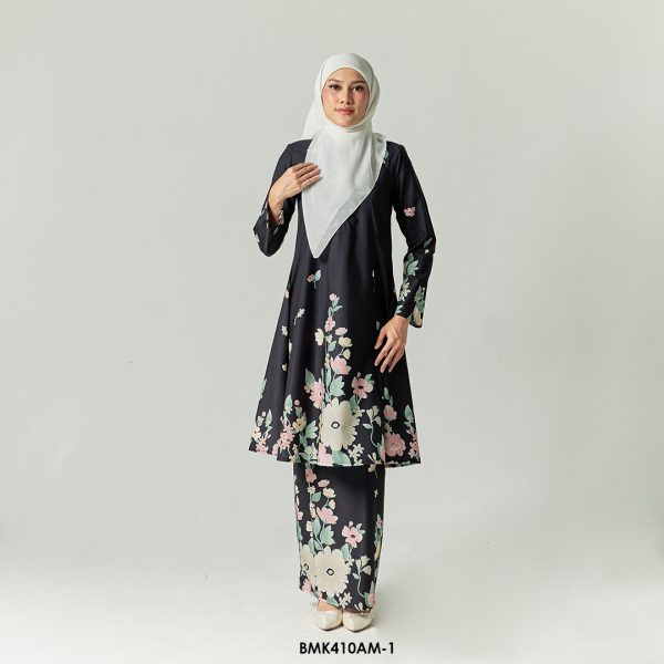 Ameera Kurung in Black (BMK410AM-1)