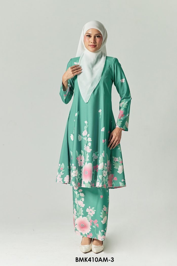 Ameera Kurung in Aqua Green (BMK410AM-3)