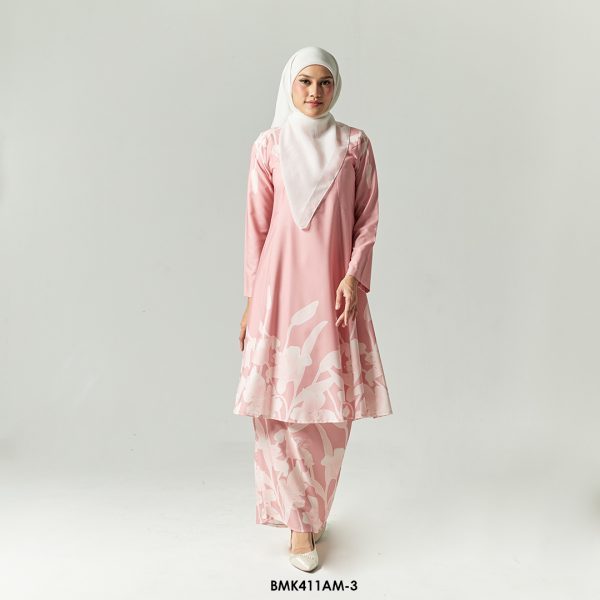Ameera Kurung in Coral Pink (BMK411AM-3)