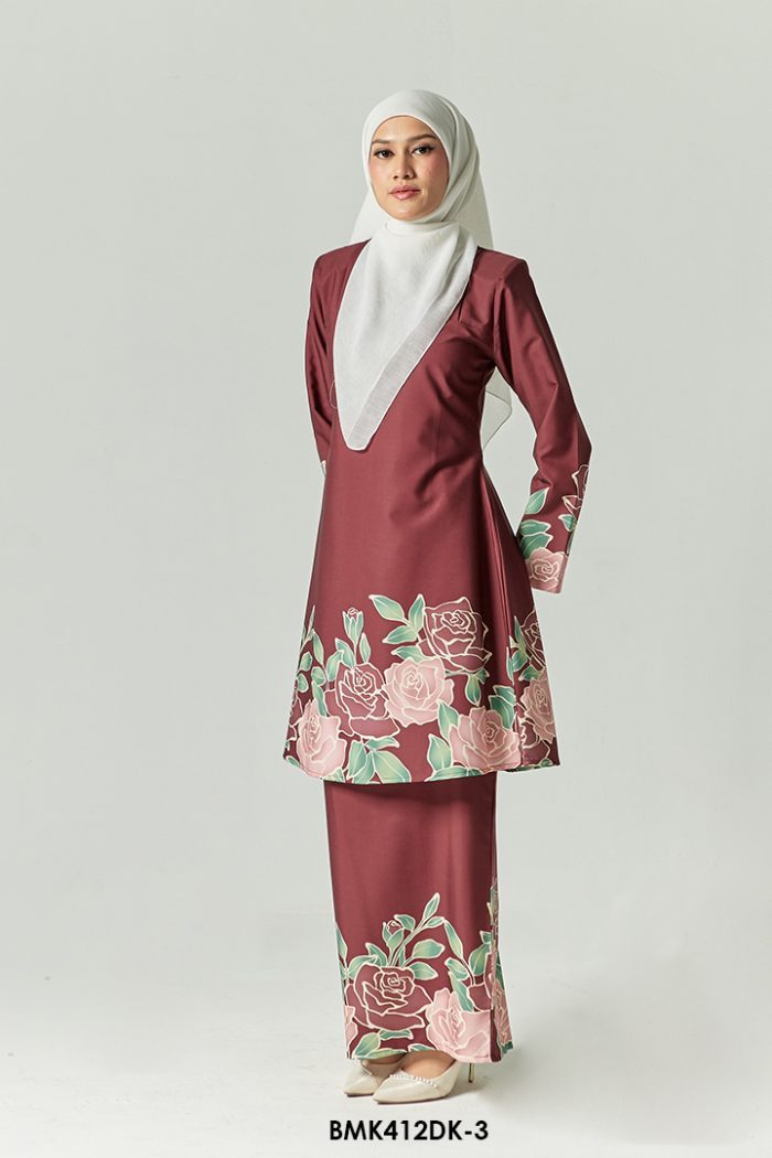 Diana Kurung in Dark Maroon (BMK412DK-3)