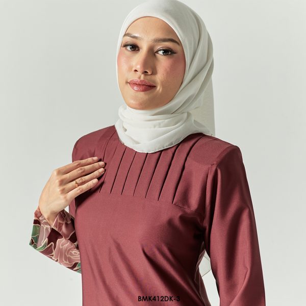 Diana Kurung in Dark Maroon (BMK412DK-3) - Image 3