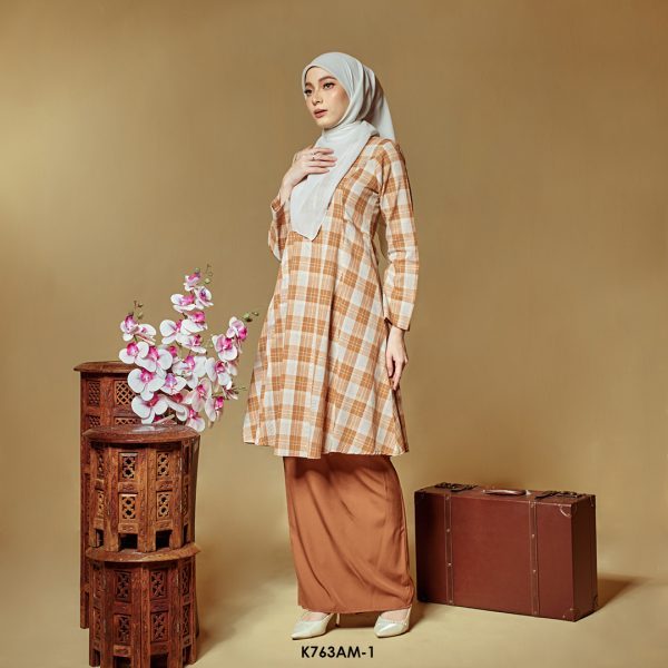 Ameera Kurung in Brown (K763AM-1) - Image 2