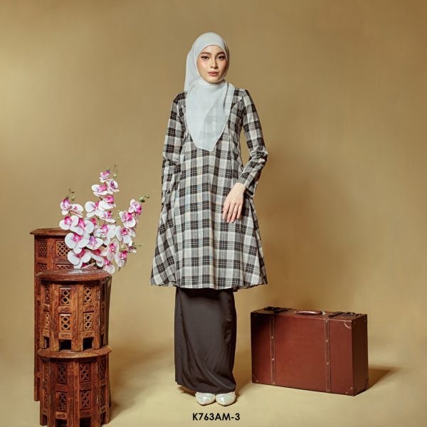 Ameera Kurung in Black (K763AM-3)