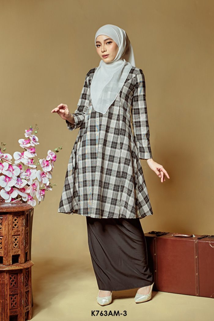 Ameera Kurung in Black (K763AM-3)