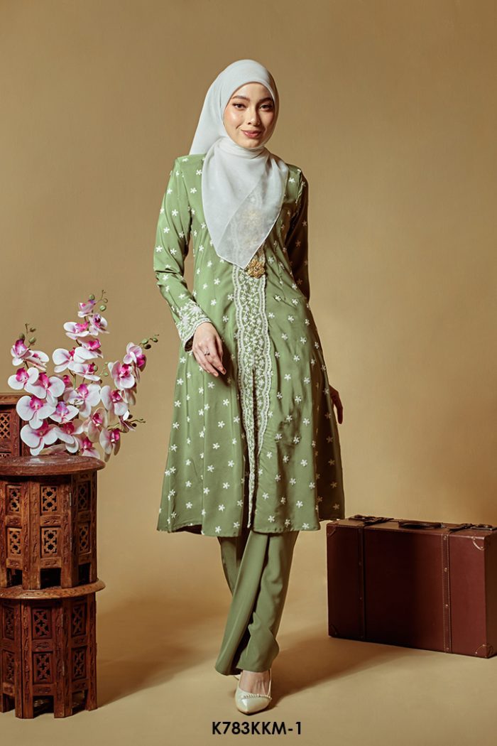 Kebarung Kalthom Sulam in Olive (K783KKM-1)