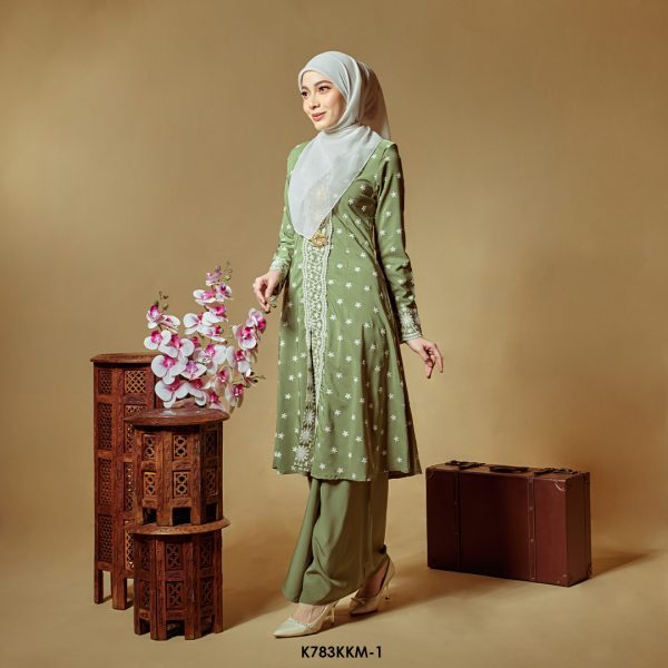 Kebarung Kalthom Sulam in Olive (K783KKM-1) - Image 2