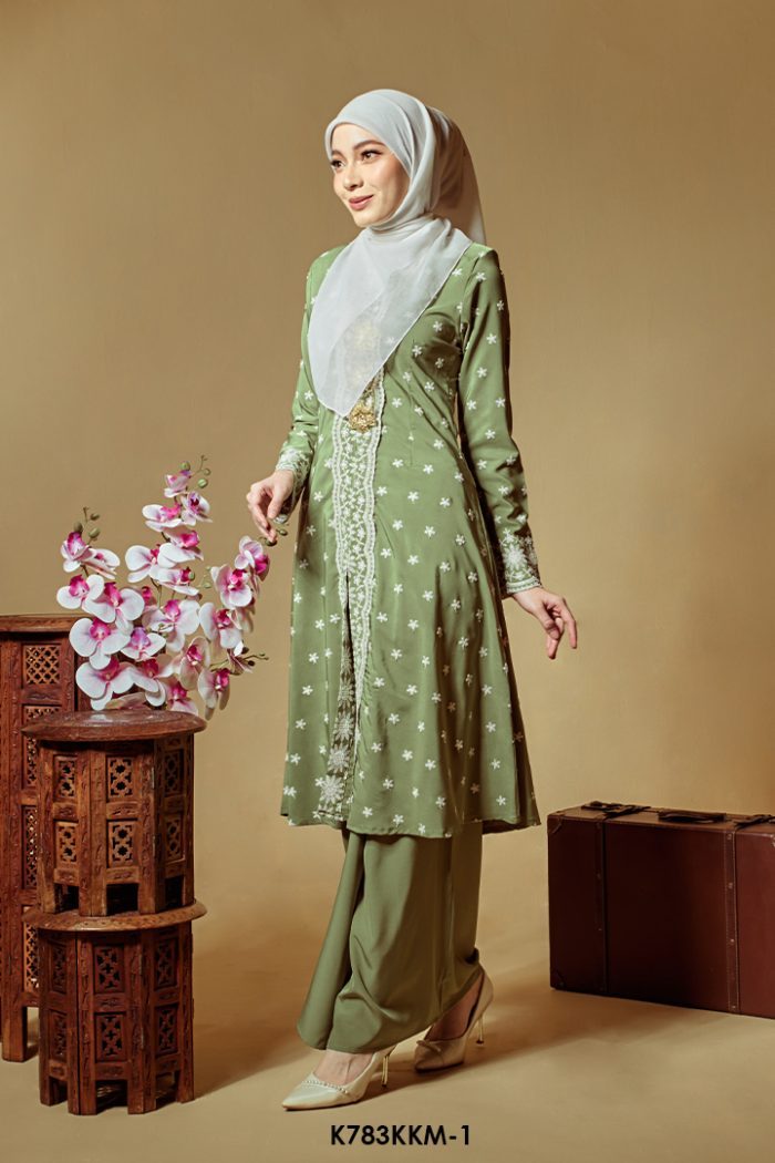 Kebarung Kalthom Sulam in Olive (K783KKM-1)
