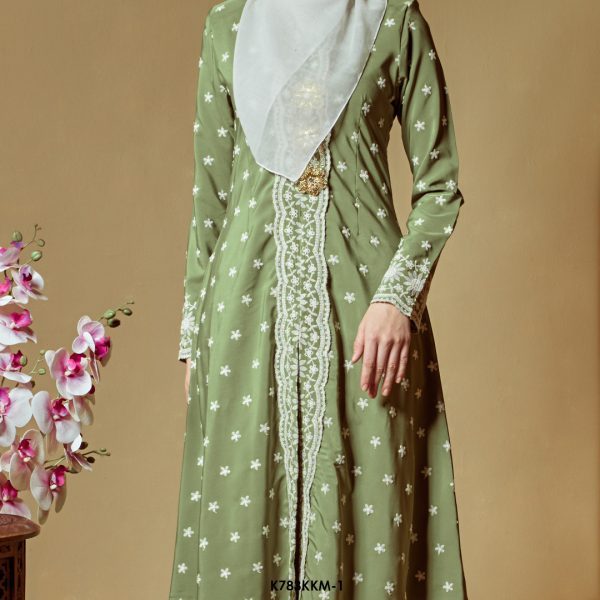 Kebarung Kalthom Sulam in Olive (K783KKM-1) - Image 3