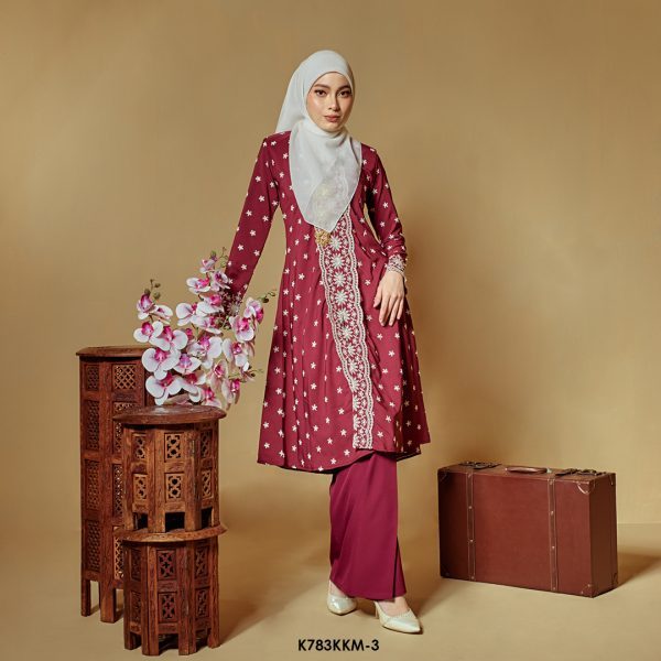 Kebarung Kalthom Sulam in Maroon (K783KKM-3)